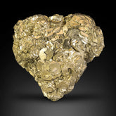 Earth's Depths Golden color Heart Shape Pyrite Crystal Aggregate from Pakistan